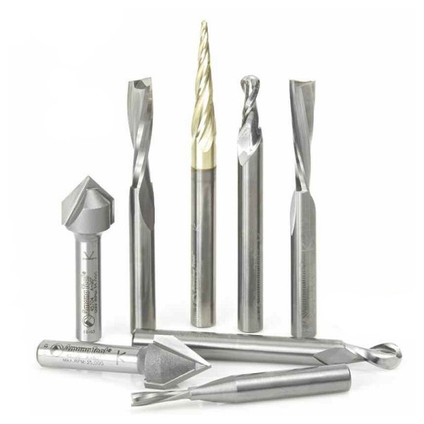 Amana 8 Piece CNC General Purpose Router Bit Set AMS134 Amana Router