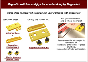 Magnetic Switches and Jigs for Woodworking by Magswitch