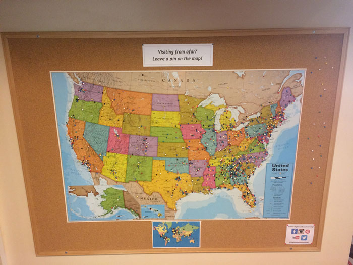 Map of customers