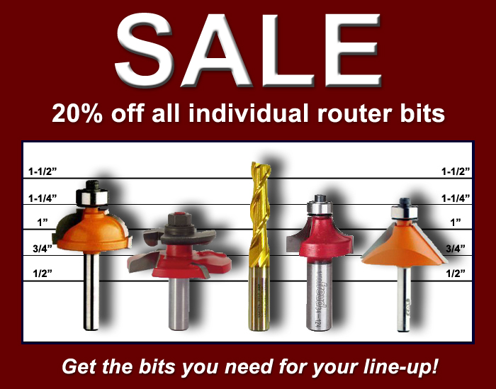 All of Our Router Bits On Sale!