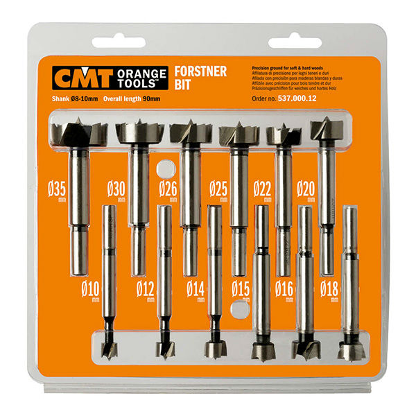 CMT Metric Forstner Bits - Set of 12