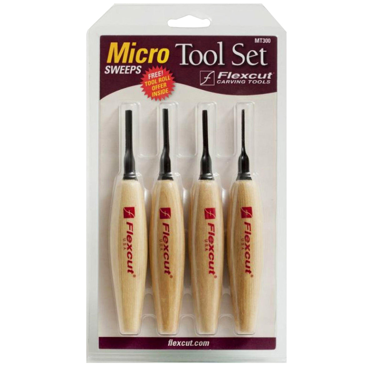 125473: Flexcut Micro Tool Set of 4 - Sweeps