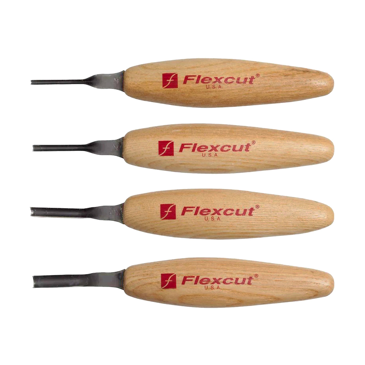 Flexcut Micro Tool Set of 4 - Deep U-Gouge
