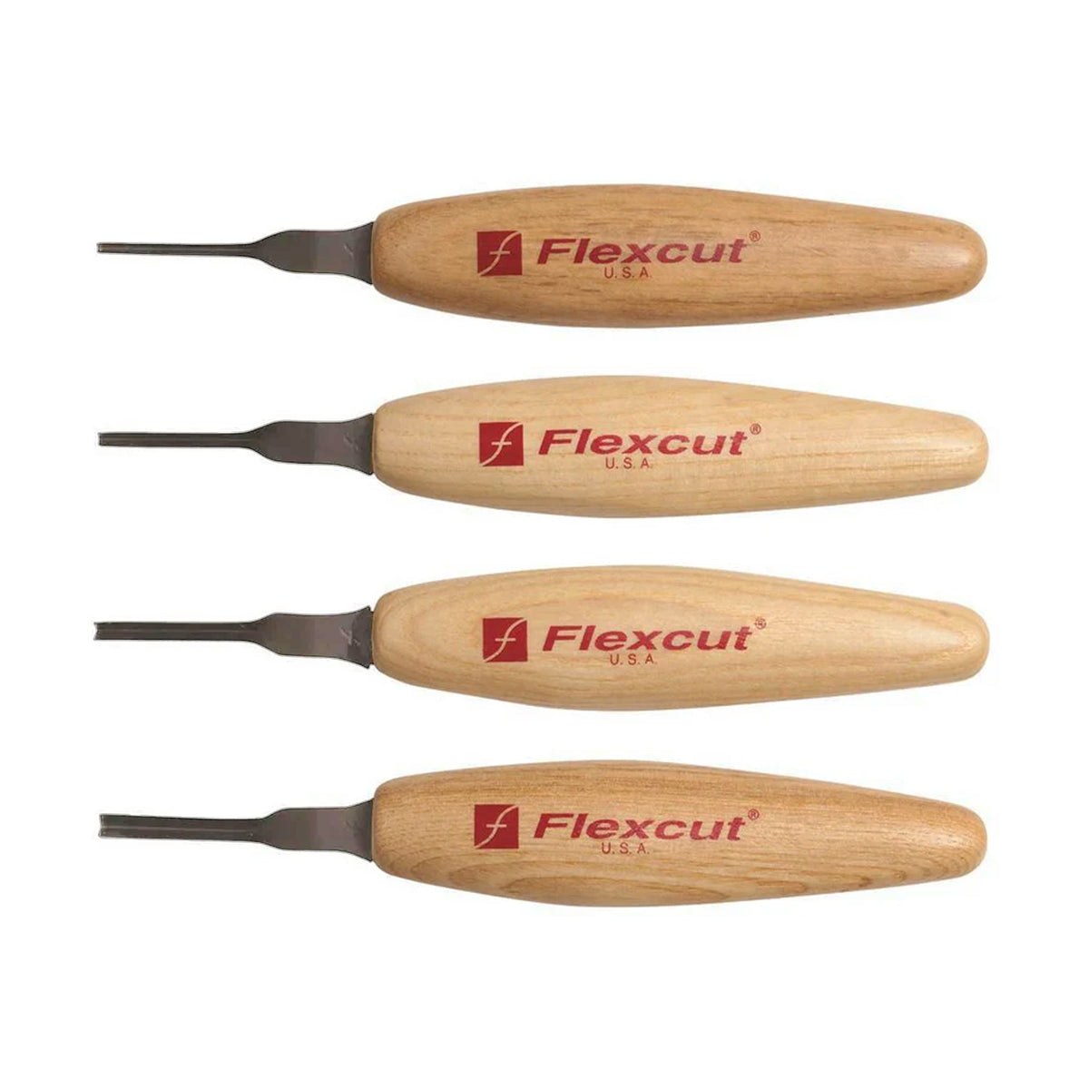 Flexcut Micro Tool Set of 4 - 60deg Parting Tools