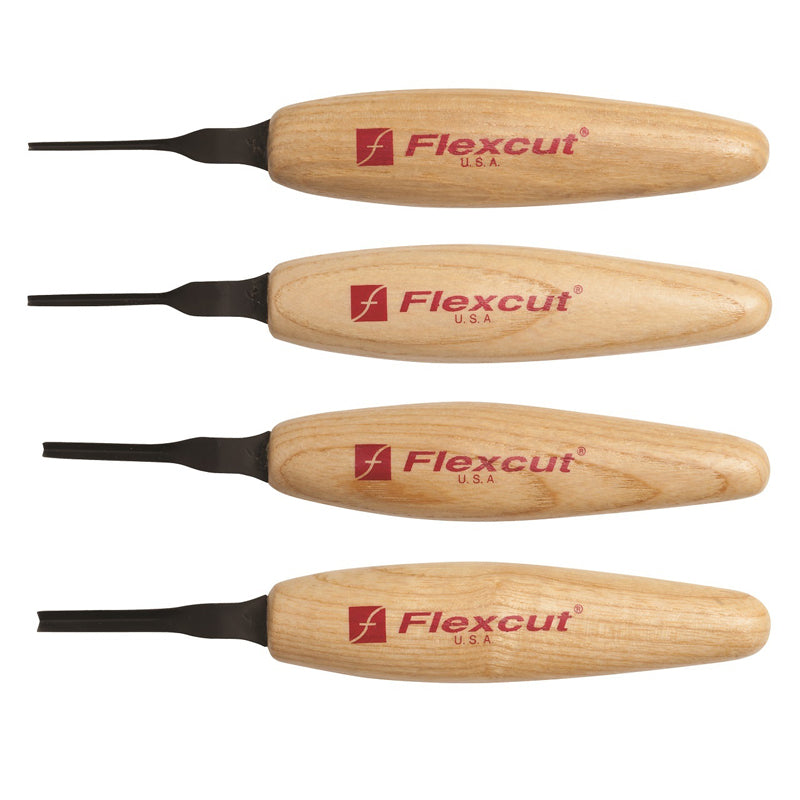 Flexcut Micro Tool Set of 4 - 90deg Parting Tools