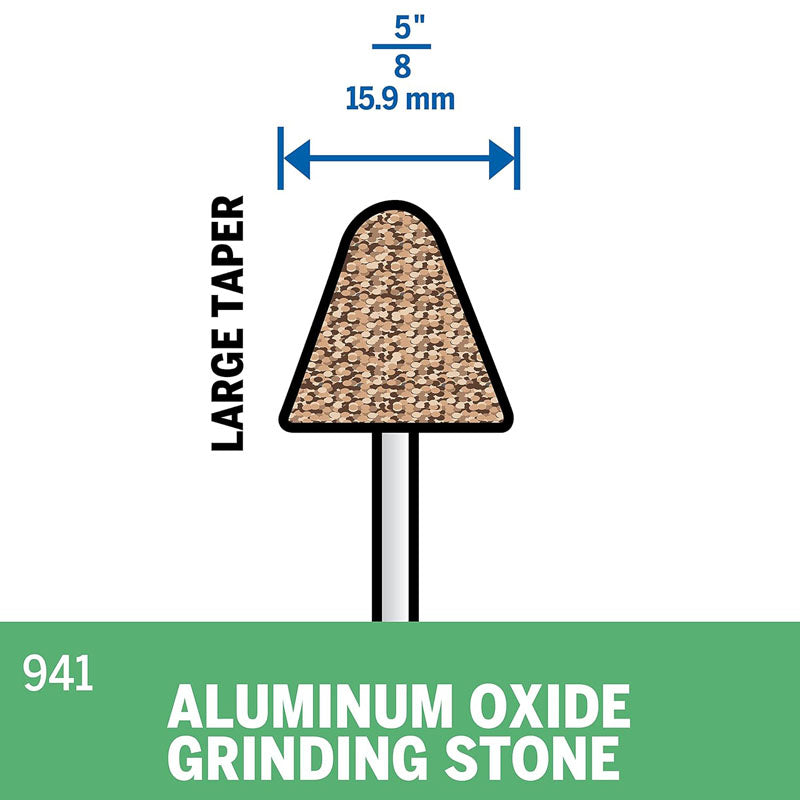 Dremel 5/8" Round Nose Cone Aluminum Oxide Grinding Stone