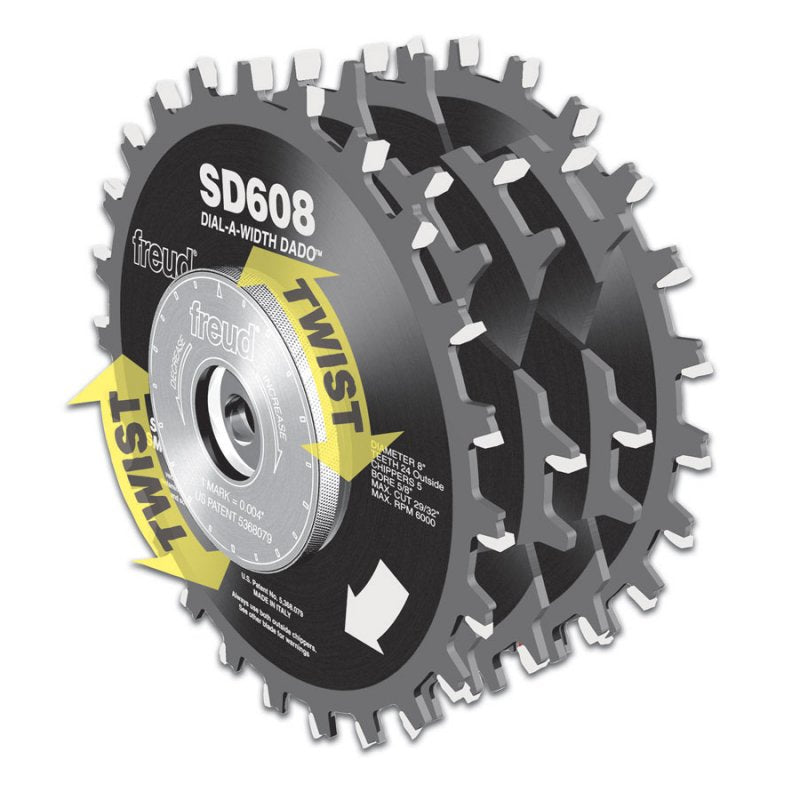 Freud Dial-A-Width Dado - 8 inch SD608