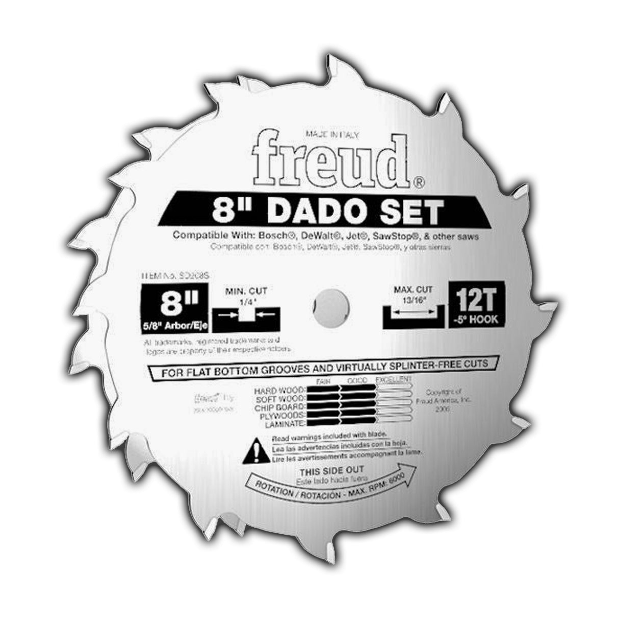 Freud SD208S Pro Dado Set 8 Inch