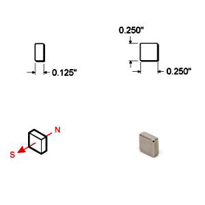 192211: Rare Earth Block Magnets - 1/4 inch - Pack of 10