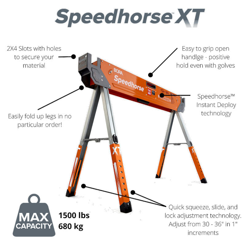 Bora PM-4550 Adjustable SpeedHorse XT - Pack of 2