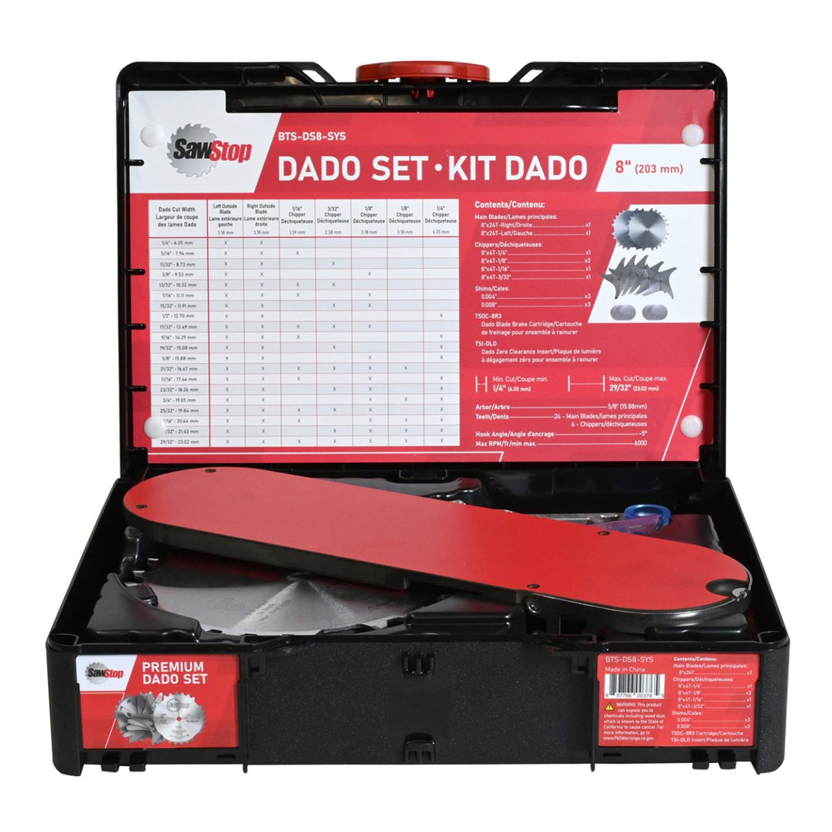 SawStop 8 inch Premium Dado Set in SYS3 112 Systainer