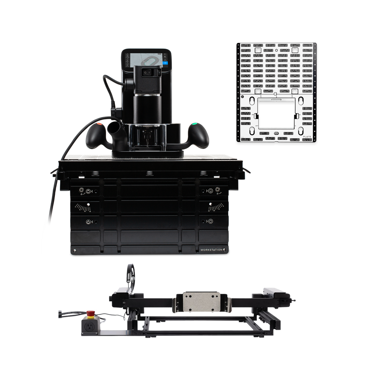 Shaper Origin, Workstation, Plate, and Bench Pilot