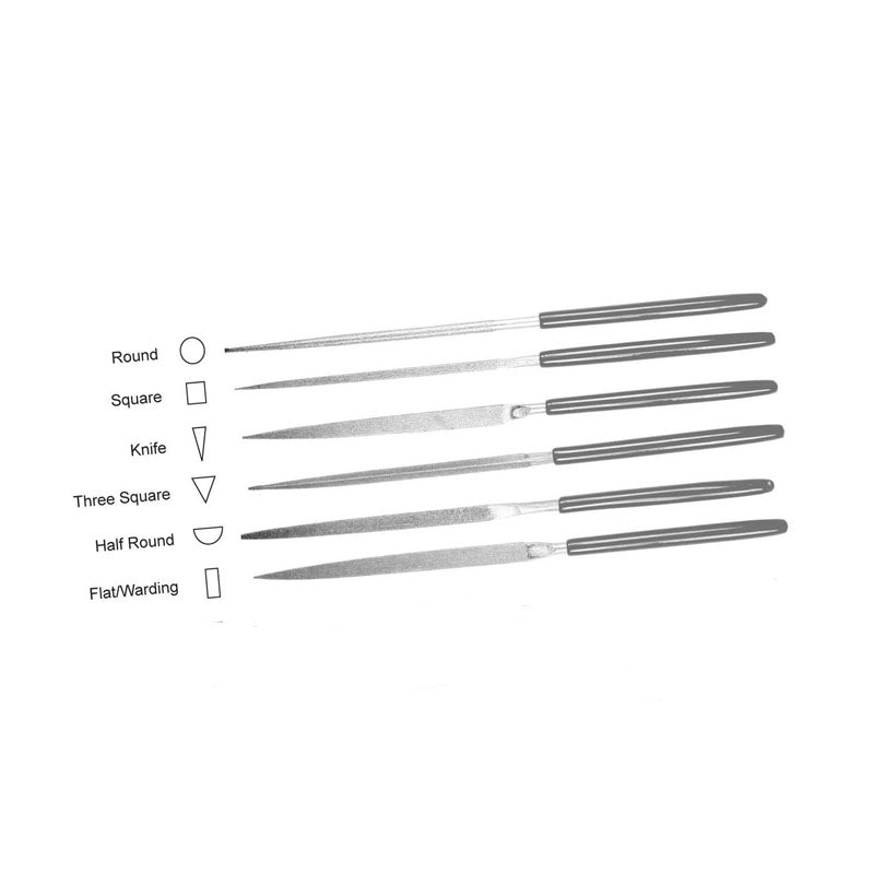 EZE-LAP Diamond Needle File Set of 6 - Fine