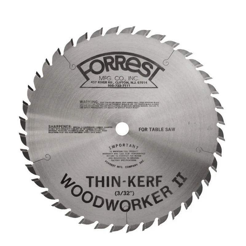 Forrest Woodworker II Combination: 8 inch x 40 Tooth - 3/32" Thin Kerf