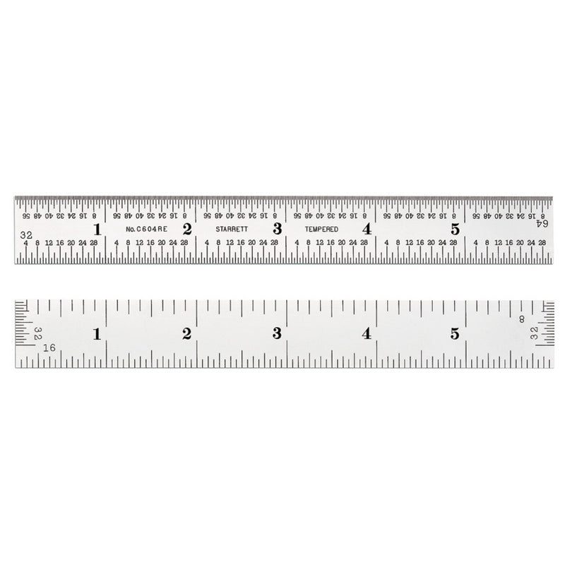 Starrett C604RE-6 Precision Rule with End Grads - 6 inch