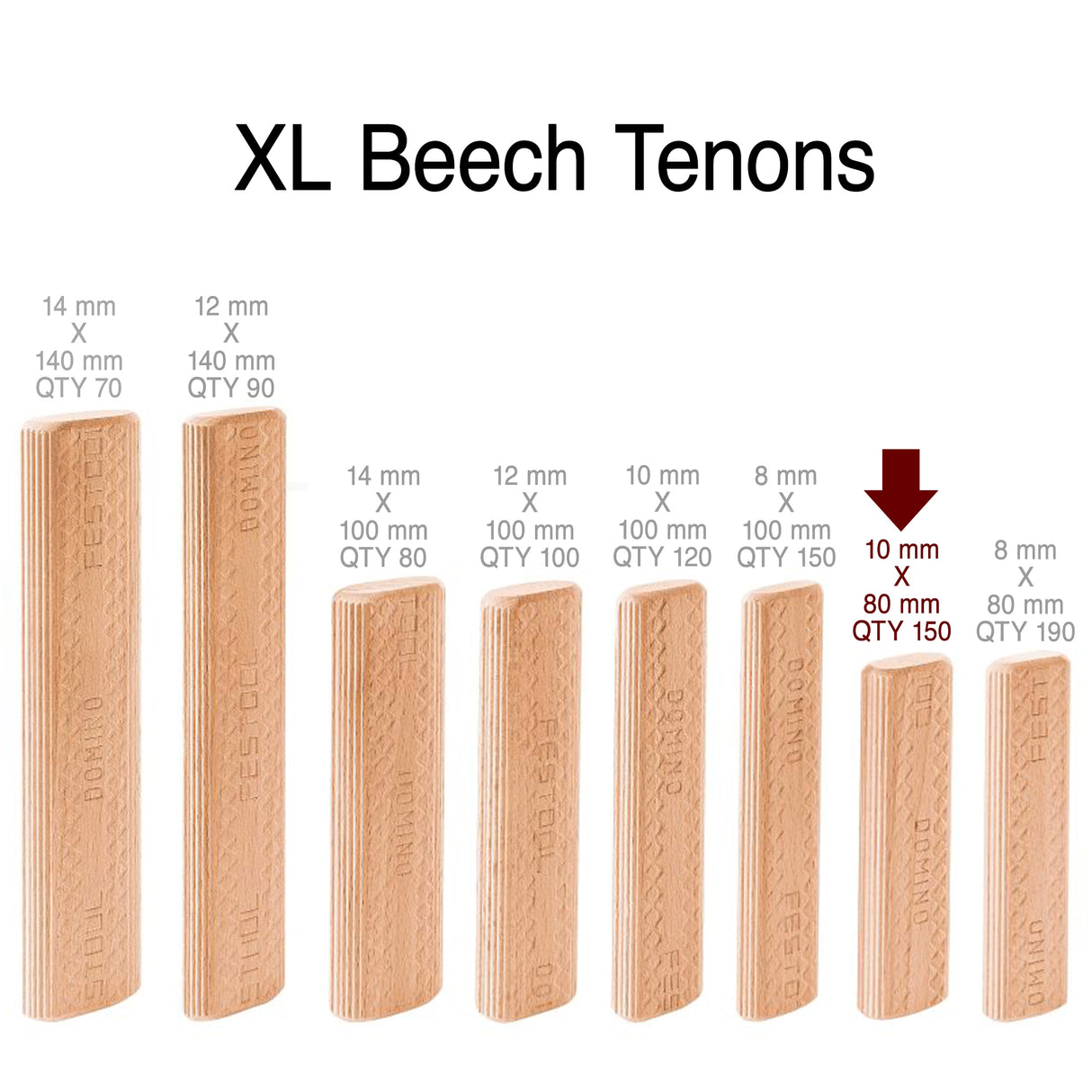 720161: Festool Domino XL Beech Tenons