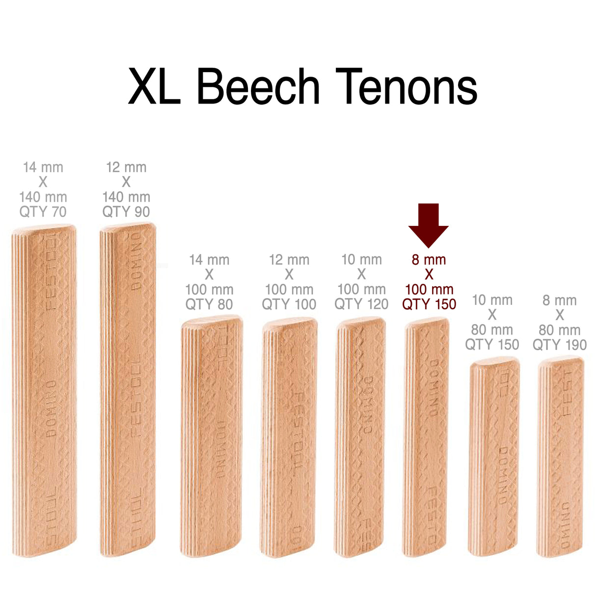 Festool Domino XL Beech Tenons