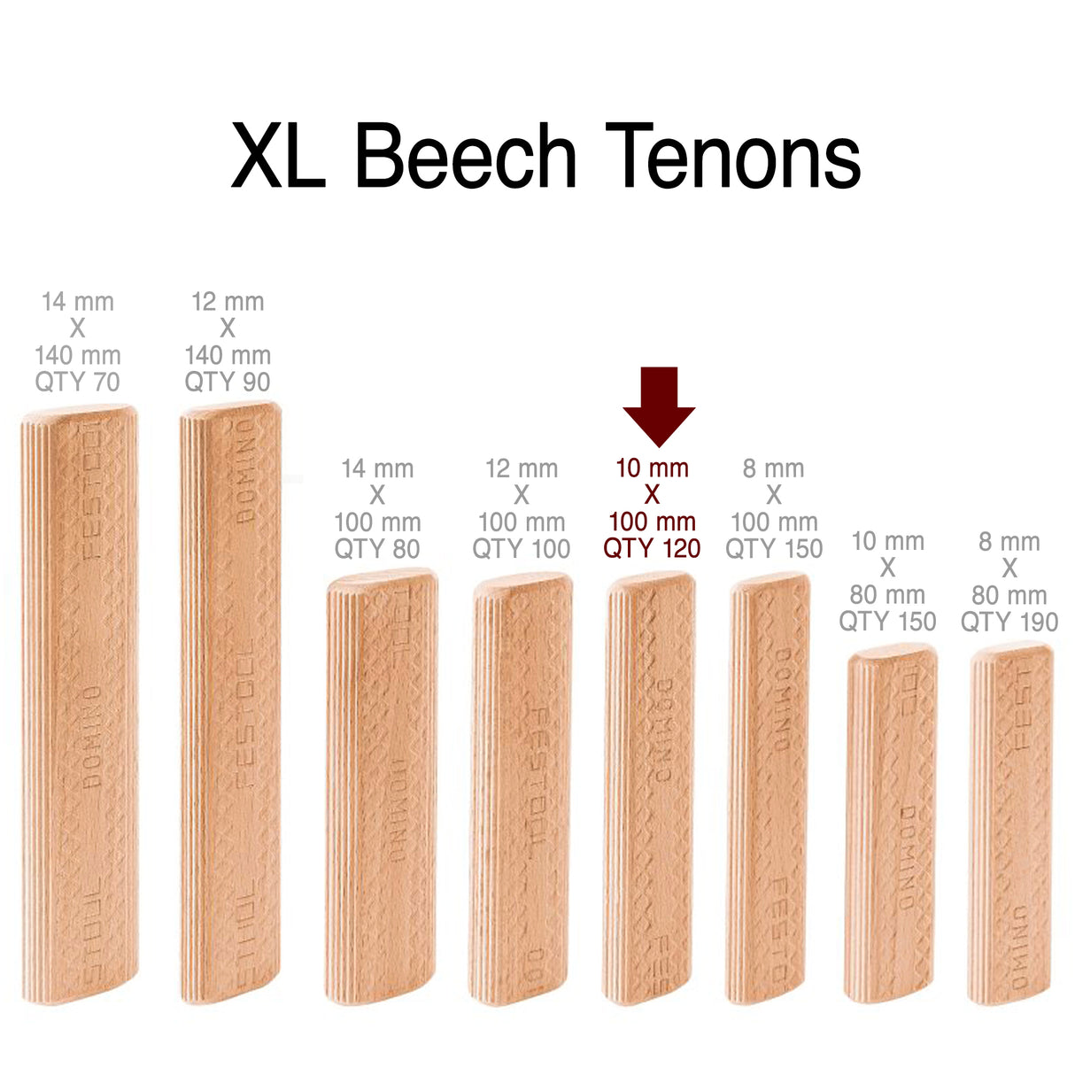 Festool Domino XL Beech Tenons