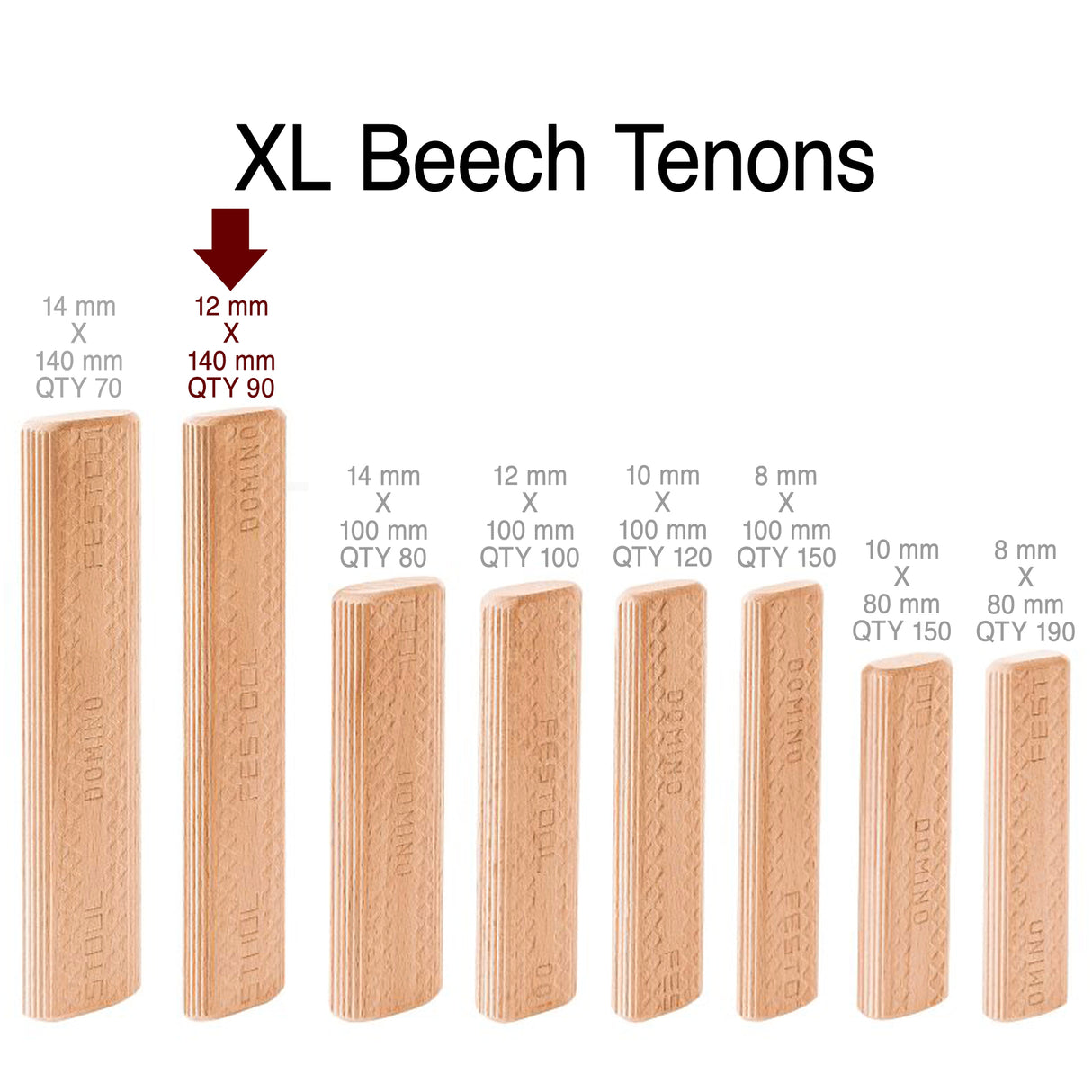 720166: Festool Domino XL Beech Tenons