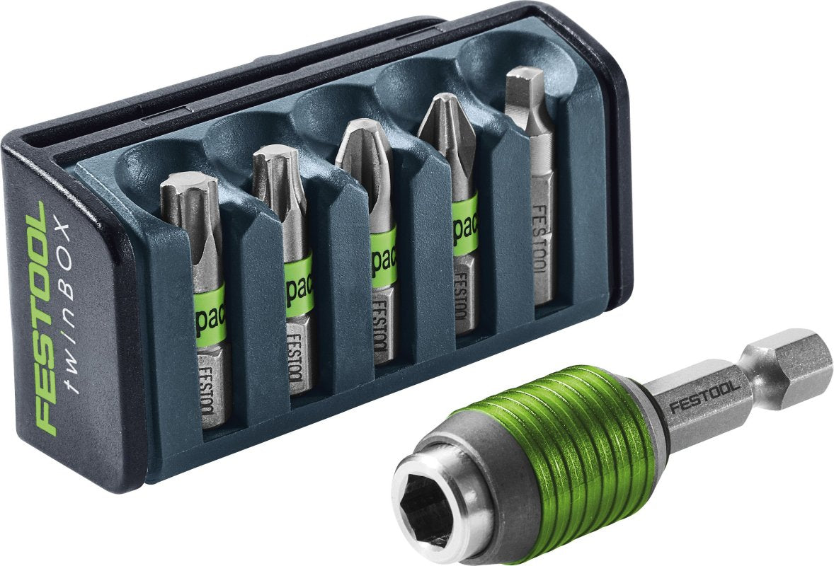 Festool Set of Five Impact Driver Bits with Locking Bit Holder