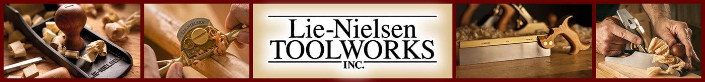 Lie-Nielsen Toolworks banner showing hand planes, spokeshave and dovetail saw
