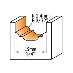 CMT Plunge Ogee Router Bit - 3/4 inch - 1/4 inch shank