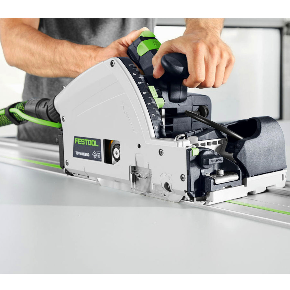 Festool TSV 60 KEB-F-Plus Plunge Cut Track Saw with Scoring Blade