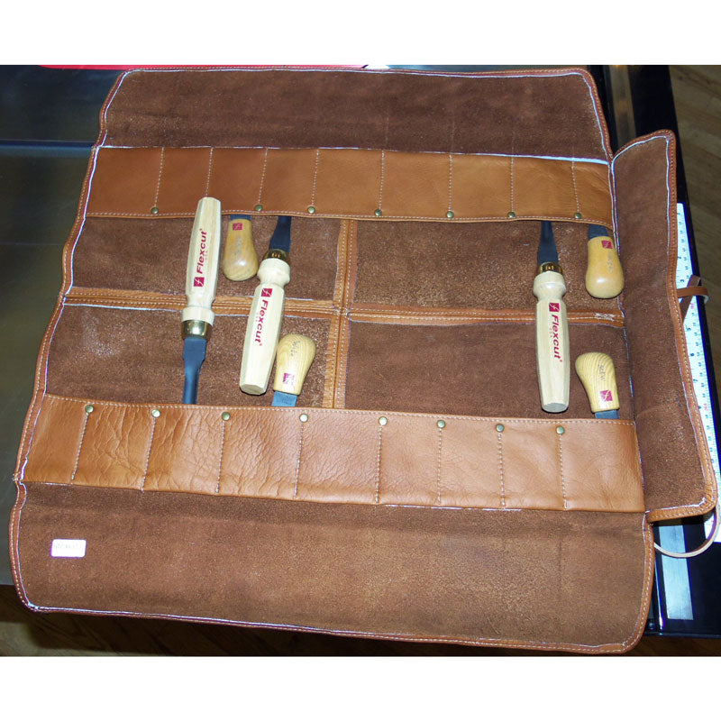 Large Deluxe Leather Chisel Roll
