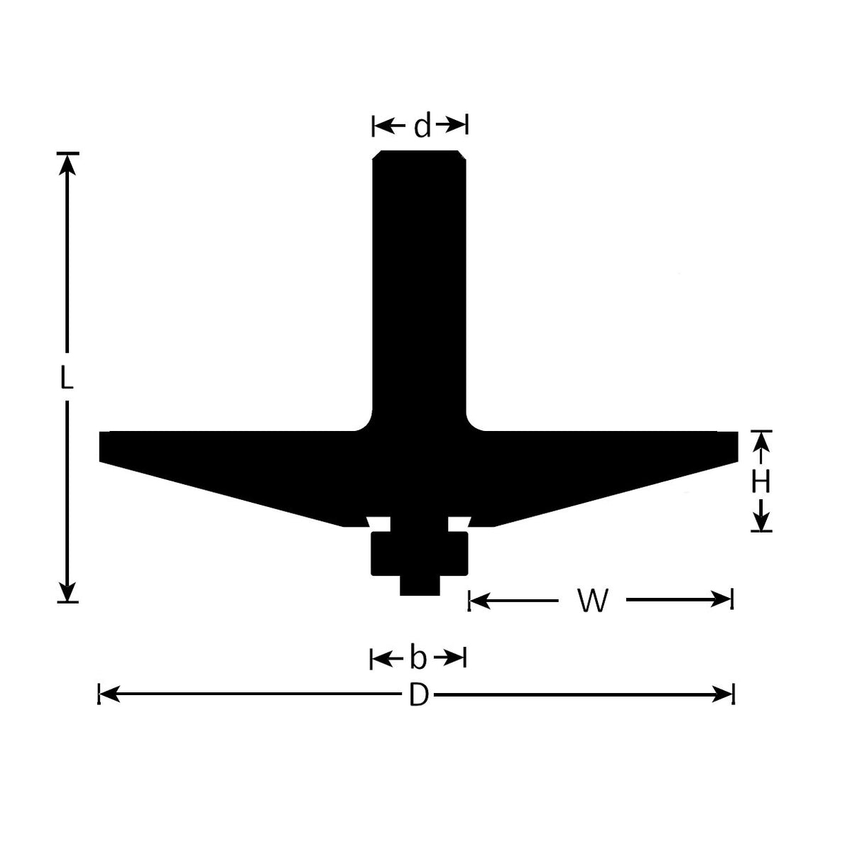 Whiteside Large 2-wing Raised Panel Bit