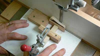 Bandsaw Jig for making Guitar Pick Cases