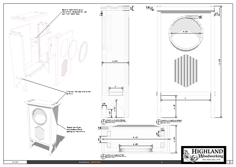 Design an Arts and Crafts Mantle Clock with SketchUp