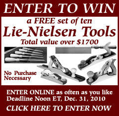 Enter to win a set of 10 Lie-Nielsen Tools