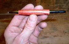 Barrel inserted into pen