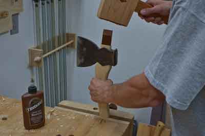 Turning an Axe Handle