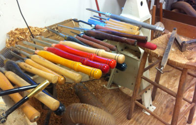 My Pile of Woodturning Tools