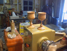 Turning Long Thin Stem Goblets