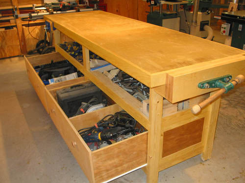 Workbench with Drawers Plans