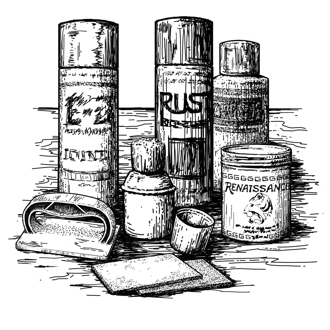 Products used to remove and prevent rust on your tools.