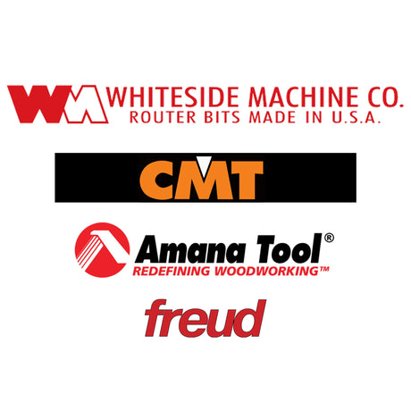 Whitesdie Machine Co., CMT, Amana Tool, Freud logos