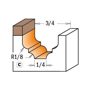 102465: CMT Classical Bead Bit - 1/4" Shank