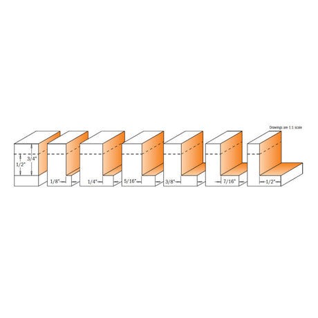 CMT 7-in-1 Rabbet Bit - 3/4in