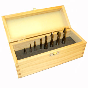 105740: Leigh Spiral solid Carbide Up-cut Bits for FMT Jigs - Set of 8