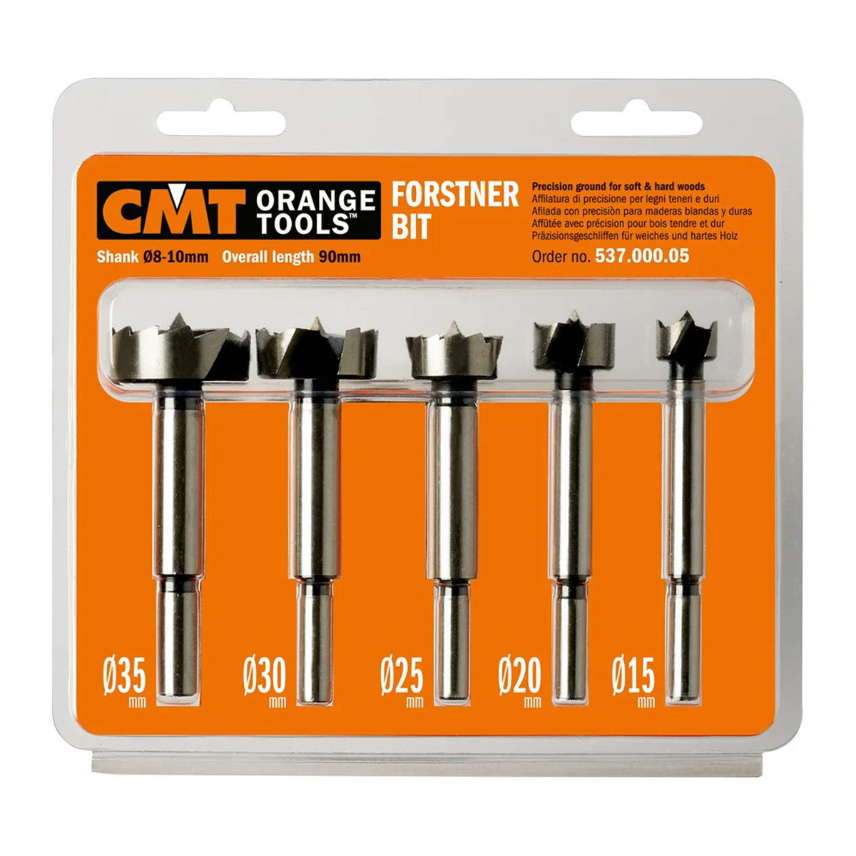 CMT Metric Forstner Bits - Set of 5