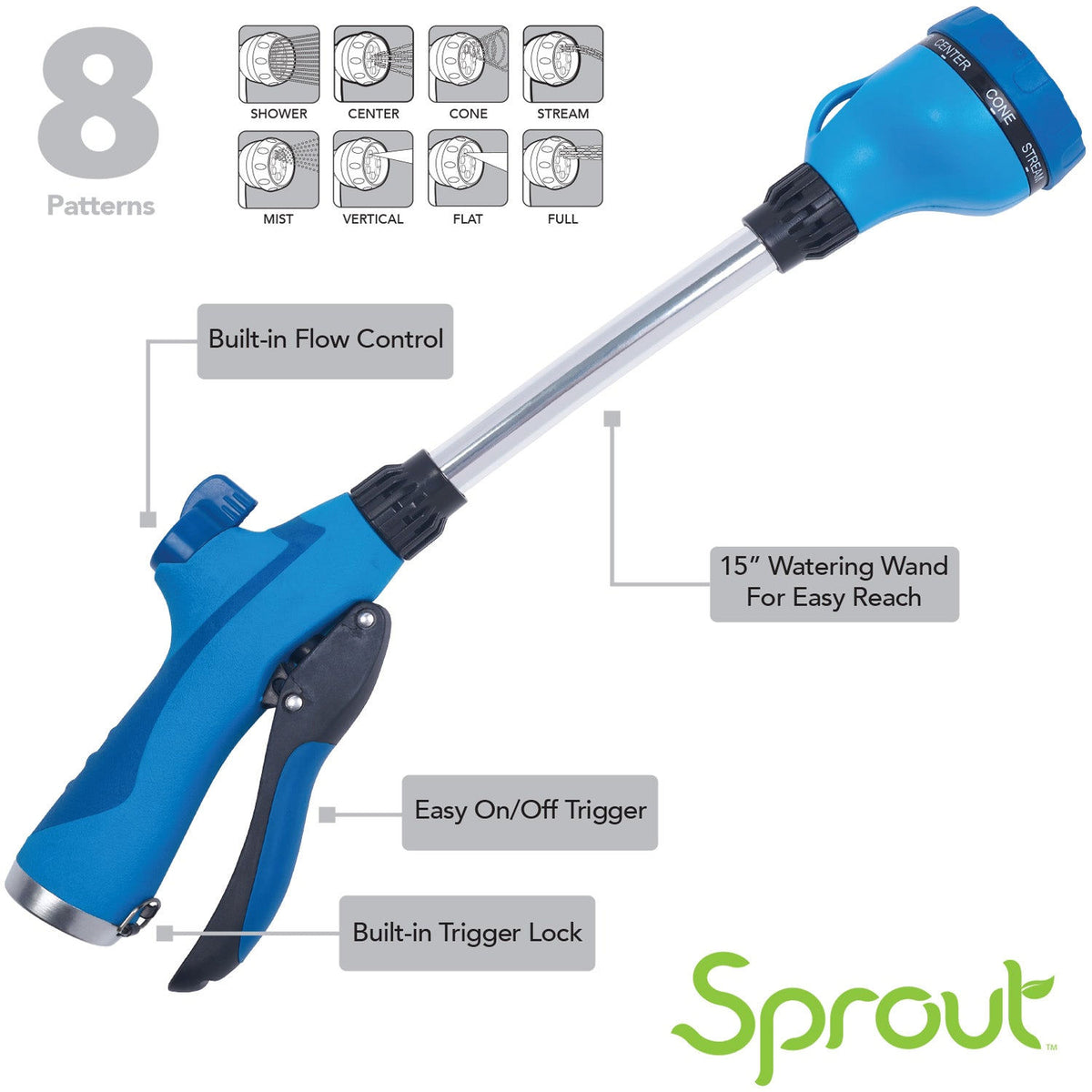 Melnor 15 inch 8 Pattern Watering Wand