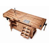 Ramia Multi-Bench 2000 Workbench Complete Package with accessories. Workbench is shown from the top - with one door and three drawers open.