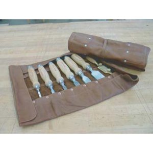 Large Deluxe Leather Chisel Roll