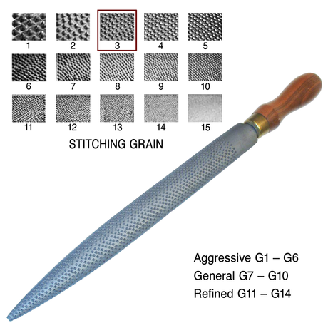 Auriou 12 inch Half Round Roughing Rasp - The Hog
