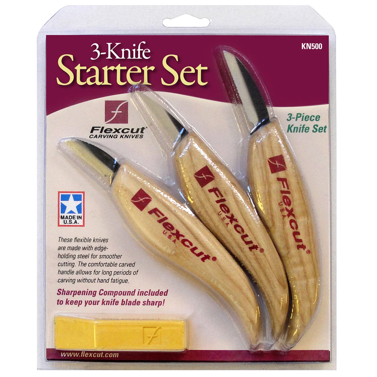125451: Flexcut 3-Knife Starter Set
