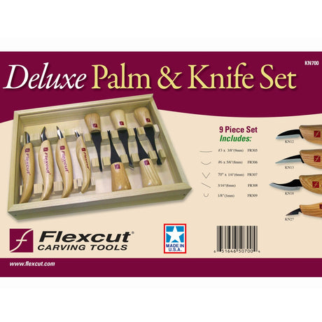 125467: Flexcut Deluxe Palm and Knife Set KN700