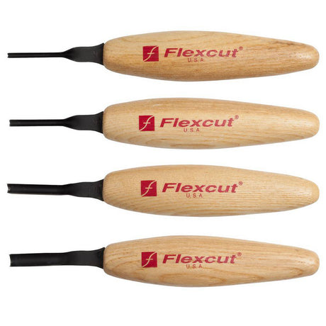 Flexcut Micro Tool Set of 4 - Deep U-Gouge